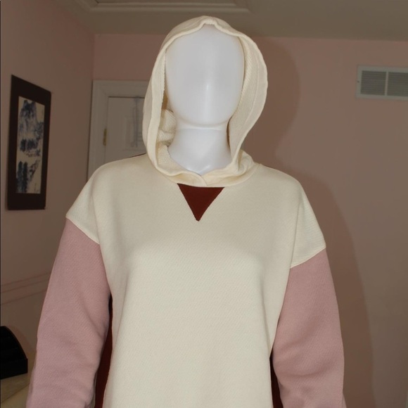 Madewell Women’s Airyterry Hoodie Sweatshirt in Colorblock size Small - Picture 2 of 12